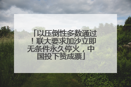 以压倒性多数通过！联大要求加沙立即无条件永久停火，中国投下赞成票