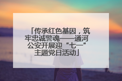 传承红色基因，筑牢忠诚警魂——通河公安开展迎“七一”主题党日活动