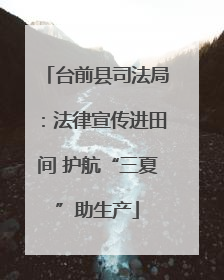 台前县司法局：法律宣传进田间 护航“三夏”助生产