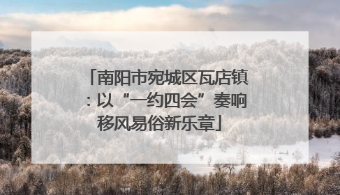 南阳市宛城区瓦店镇：以“一约四会”奏响移风易俗新乐章