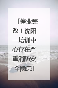 停业整改！沈阳一培训中心存在严重消防安全隐患