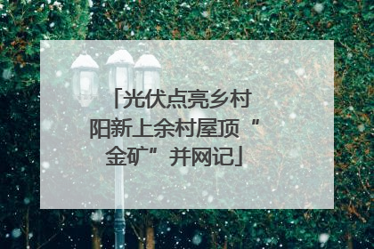 光伏点亮乡村 阳新上余村屋顶“金矿”并网记