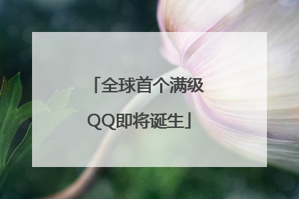全球首个满级QQ即将诞生