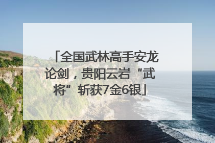 全国武林高手安龙论剑，贵阳云岩“武将”斩获7金6银