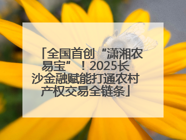 全国首创“潇湘农易宝”！2025长沙金融赋能打通农村产权交易全链条