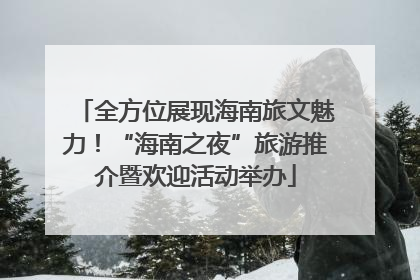 全方位展现海南旅文魅力！“海南之夜”旅游推介暨欢迎活动举办
