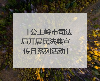 公主岭市司法局开展民法典宣传月系列活动