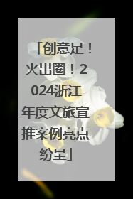 创意足！火出圈！2024浙江年度文旅宣推案例亮点纷呈