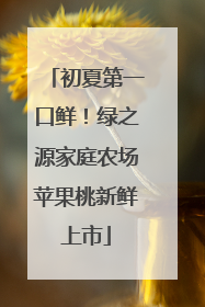 初夏第一口鲜！绿之源家庭农场苹果桃新鲜上市