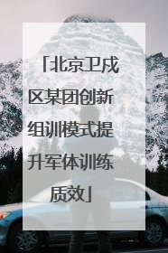 北京卫戍区某团创新组训模式提升军体训练质效
