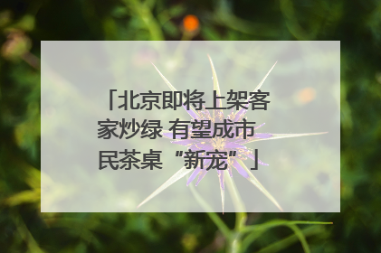 北京即将上架客家炒绿 有望成市民茶桌“新宠”