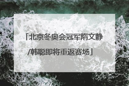 北京冬奥会冠军隋文静/韩聪即将重返赛场