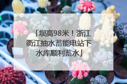 坝高98米！浙江衢江抽水蓄能电站下水库顺利蓄水