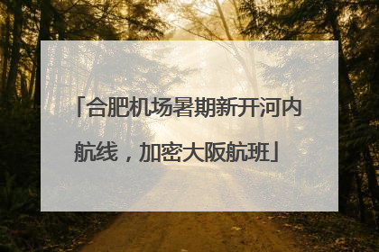 合肥机场暑期新开河内航线，加密大阪航班