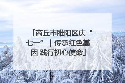 商丘市睢阳区庆“七一”｜传承红色基因 践行初心使命