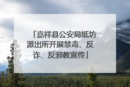 嘉祥县公安局纸坊派出所开展禁毒、反诈、反邪教宣传