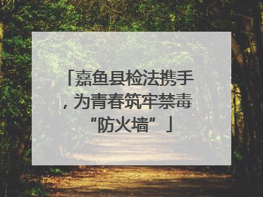 嘉鱼县检法携手，为青春筑牢禁毒“防火墙”