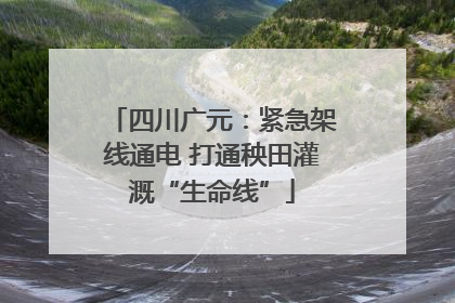 四川广元：紧急架线通电 打通秧田灌溉“生命线”