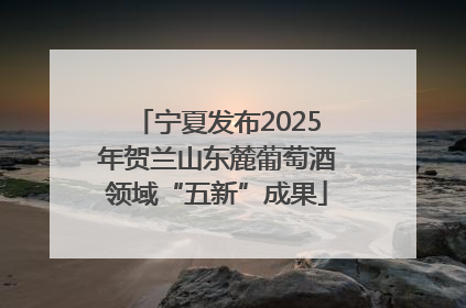 宁夏发布2025年贺兰山东麓葡萄酒领域“五新”成果