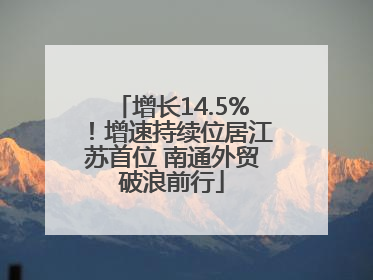 增长14.5%！增速持续位居江苏首位 南通外贸破浪前行