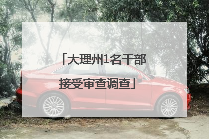 大理州1名干部接受审查调查
