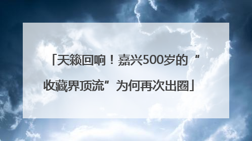 天籁回响！嘉兴500岁的“收藏界顶流”为何再次出圈