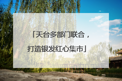 天台多部门联合，打造银发红心集市