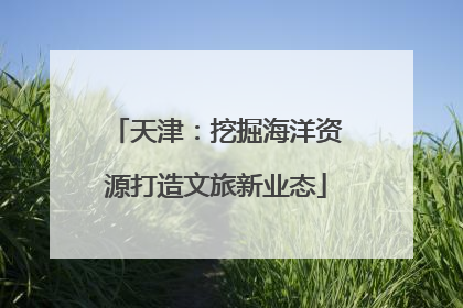 天津：挖掘海洋资源打造文旅新业态