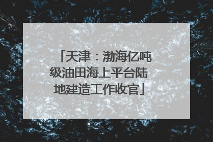 天津：渤海亿吨级油田海上平台陆地建造工作收官