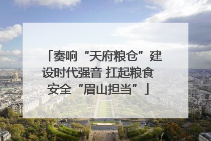 奏响“天府粮仓”建设时代强音 扛起粮食安全“眉山担当”