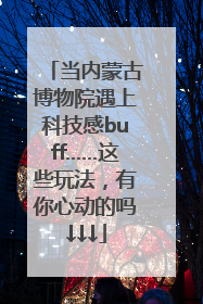 当内蒙古博物院遇上科技感buff……这些玩法，有你心动的吗↓↓↓