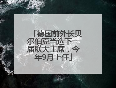 德国前外长贝尔伯克当选下一届联大主席，今年9月上任