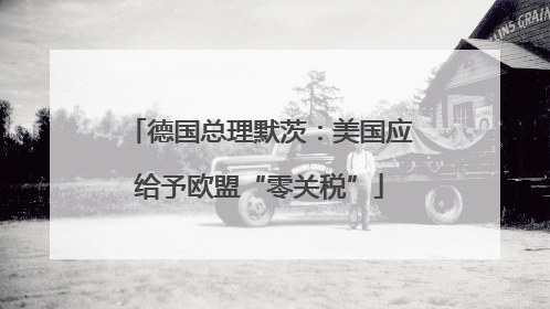 德国总理默茨：美国应给予欧盟“零关税”