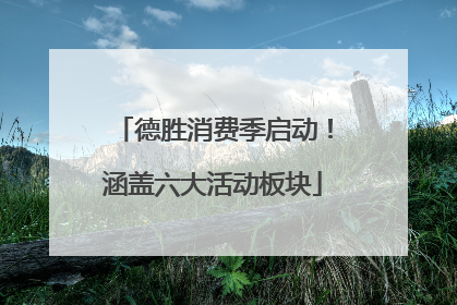 德胜消费季启动！涵盖六大活动板块