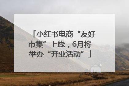 小红书电商“友好市集”上线，6月将举办“开业活动”