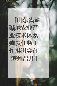 山东省盐碱地农业产业技术体系建设任务工作推进会在滨州召开