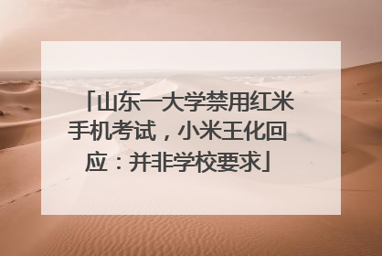 山东一大学禁用红米手机考试，小米王化回应：并非学校要求