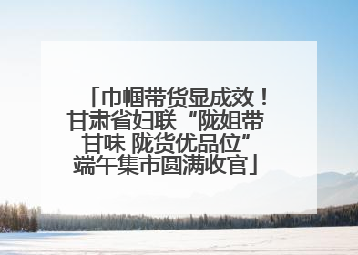 巾帼带货显成效！甘肃省妇联“陇姐带甘味 陇货优品位”端午集市圆满收官