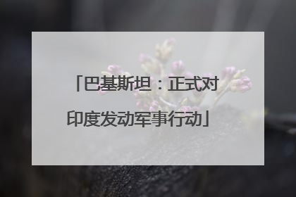 巴基斯坦：正式对印度发动军事行动