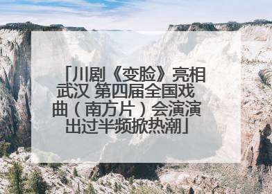 川剧《变脸》亮相武汉 第四届全国戏曲（南方片）会演演出过半频掀热潮