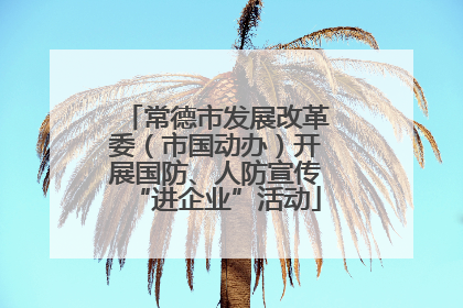 常德市发展改革委（市国动办）开展国防、人防宣传“进企业”活动