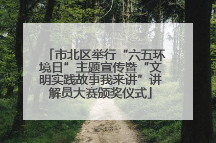市北区举行“六五环境日”主题宣传暨“文明实践故事我来讲”讲解员大赛颁奖仪式