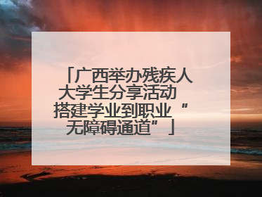 广西举办残疾人大学生分享活动 搭建学业到职业“无障碍通道”