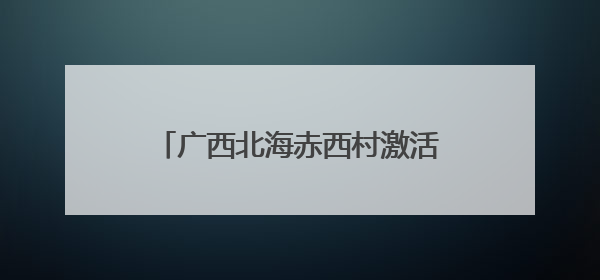 广西北海赤西村激活“农文旅学”产业