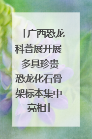 广西恐龙科普展开展 多具珍贵恐龙化石骨架标本集中亮相