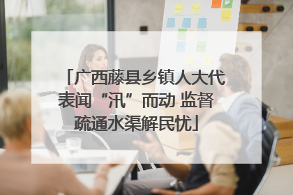 广西藤县乡镇人大代表闻“汛”而动 监督疏通水渠解民忧