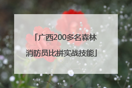 广西200多名森林消防员比拼实战技能