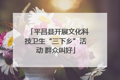 平昌县开展文化科技卫生“三下乡”活动 群众叫好