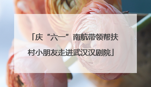 庆“六一”南航带领帮扶村小朋友走进武汉汉剧院