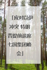 应对以伊冲突 特朗普提前退席七国集团峰会
